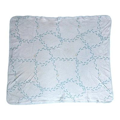 Vintage Carter's Baby Blanket 100% Cotton Dinosaurs & Paw Prints White Green - Image 1 of 4