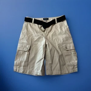 New Polo Ralph Lauren Boys Cargo Shorts Size 16 Khaki Belted Free Shipping NWOT - Picture 1 of 7
