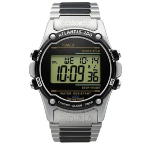 Timex T77517 Atlantis Expedition Herren Digital Alarm Indiglo Metallband Uhr - Bild 1 von 1
