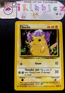 Yellow Cheeks Pikachu 58/102 PL WotC Base Set Pokemon Card. Free Tracked Ship! - Picture 1 of 4