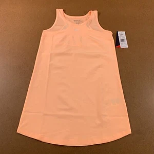 Reebok Girls Size Medium (8/10) Melon Perforated Trim Sleeveless Dress NWT *Flaw - Picture 1 of 17