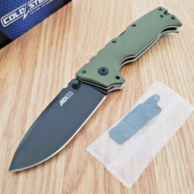 Cold Steel AD-10 Lockback Folding Knife 3.5" S35VN Steel Blade Green G10 Handle - Image 1 of 4