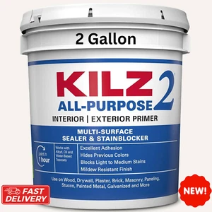 KILZ 2 ALL PURPOSE 2 Gal. White Interior/Exterior Multi-Surface Primer & Sealer - Picture 1 of 5