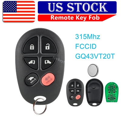 For 2010 2011 2012 2013 2014 2015 2016 2017 Toyota Sienna Remote Control Key Fob - Image 1 of 4