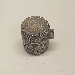 Porta filo argento sterling vintage alto 1" e largo 7/8 - Foto 1 di 7
