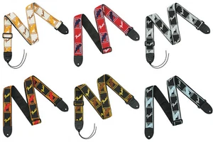 FENDER 2" Monogrammed Guitar Strap with Leather End Caps - choice of 6 Styles - Picture 1 of 7