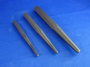 Wilde Tool PC3.NP 3pc Center Pin Punch Set 1/4, 3/8, 1/2Stock Sizes MADE in USA - Picture 1 of 8