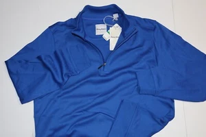 Tommy Bahama Martinica Media Cremallera Sudadera Pullover Logo Azul Cobalto Grande L - Imagen 1 de 12