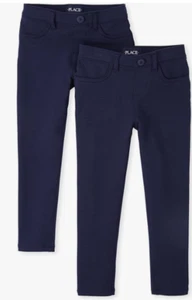 NEW The Children's Place Girls 2 Pack Stretch Bootcut Chino Pants Size 6 - Picture 1 of 1