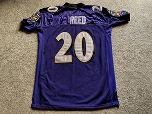 Vintage NFL Reebok On-Field HOF #20 ED REED Baltimore Ravens JERSEY ~ Size 52 - Picture 1 of 3