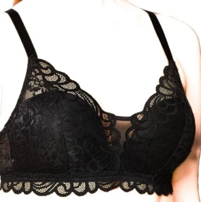 Bali Women's Wire-free All Over Lace Comfort Black Bra Size XXL - Image 1 of 4