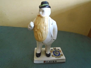 RARE BRIGHTON COMIC COMEDY MODEL OF BEAVER WITH COLOUR - CARLTON CRESTED CHINA - Picture 1 of 6