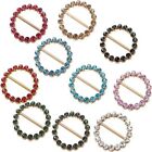 Colorful Metal T shirt Clips Rhinestone Tie Ring Clips  For Women