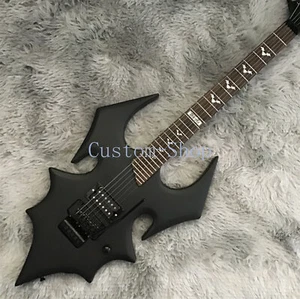 Matte Black Custom Finish Electric Guitar H Pickup Safe Shipping - Picture 1 of 9