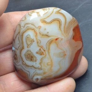 86.1g Crazy Lace SILK Banded Agate Polish Crystal Tumbled Stone Madagascar - Picture 1 of 7