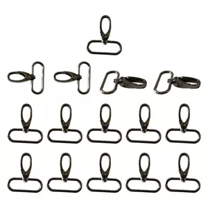 15Pcs 1.5 Inch Metal Lobster Clasps Claw Push Gate Gunmetal Swivel Snap Hooks... - Picture 1 of 7