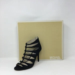 Michael Kors Mavis Damen-Sandale schwarz perlenleder High Heels Gr. 6,5 M - Bild 1 von 7
