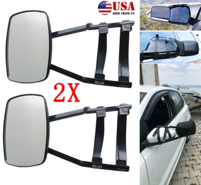 Espejo de extensión con clip ajustable universal para remolque de caravana 2 piezas Foto 1 de 4