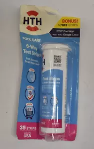 HTH 6 Way Swimming Pool Water Test Strips 35 Piece Pack pH Bromine Hardness - Picture 1 of 5