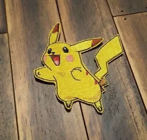 Pokemon Patch Iron-On or Sew-On Pikachu Embroidered Applique Patches For Kids - Picture 1 of 1