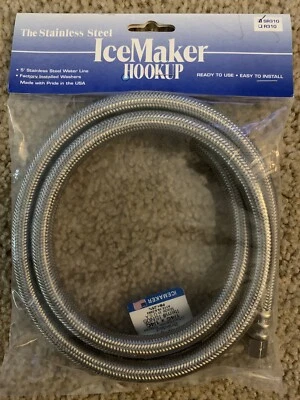 Línea/manguera de conexión para máquina de hielo de acero inoxidable SR310 “Nueva” de 5 pies 1/4C x 1/4C Foto 1 de 2