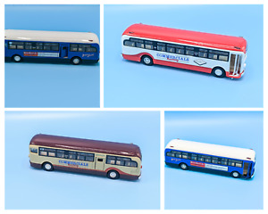 Lot of 4 Superior Sunnyside Diecast Bus Die-Cast Pull Back Friction