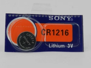 SONY CR1216 LITHIUM 3V BATTERY 1Pc ( Expiration date 2034) - Picture 1 of 2