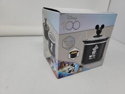Disney 100 YEARS OF WONDER Mickey Anniversary NEW .65 QUART MINI CROCK POT - Image 1 of 4