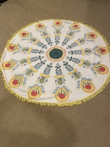 Gypsy 05 Boho Beach Roundie in Yellow Paisley New Summer Throw - Picture 1 of 3