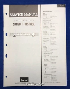 Sintonizador estéreo original Sansui T-M5 / T-M5L / manual de servicio - Imagen 1 de 1