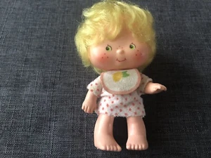 Vintage 1979 Baby Lemon Meringue, Strawberry Shortcake Doll Dress And Bib - Picture 1 of 6