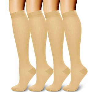 3pair Compression Stockings Below Knee Hose Leg Support Socks Stretch Orthopedic - Picture 1 of 15