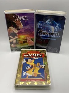 Sealed VHS Lot The Spirit of Mickey, Casper, Babe Disney Universal Retro Movies - Picture 1 of 5