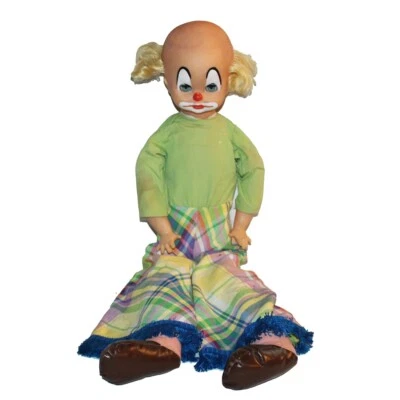 Grand clown poupée de chiffon ARI 65 cm vintage - Photo 1/4