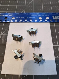 Stackpole SPDT Miniature Slide Switch 1A/125VAC 0.5A/125VDC PCB Mount, Lot of 5 - Picture 1 of 3