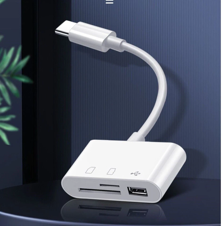 3 In 1 Micro Sd Card Usb 3.1 Type-c Card Reader To SD/TF/USB Hub Adapter For Mac - Image 1 of 4