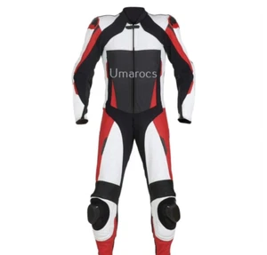 Men's Motorbike Leather Racing Suit With All Brand Patches In All Size&Color - Picture 1 of 3