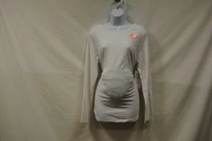 Grandes expectativas maternidad camiseta básica manga larga con lados fruncidos blanca L - Imagen 1 de 4