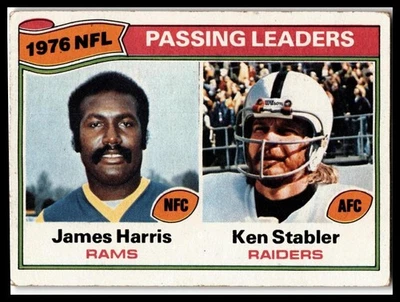 1977 Topps #1 1976 Passing Leaders (James Harris / Ken Stabler) LL - Image 1 of 2