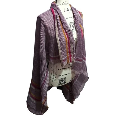 CollectionEighteen Purple Plaid Shawl Wrap Scarf Size OS - Image 1 of 4