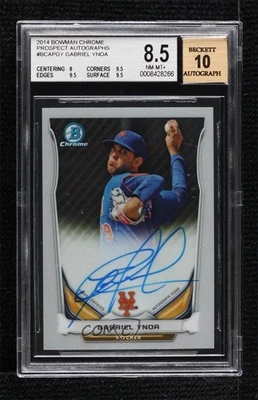 2014 Bowman Chrome Prospect Auto Gabriel Ynoa #BCAP-GY BGS 8.5 Auto - Image 1 of 2