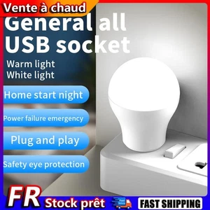 Veilleuse LED 6500K, Mini lampe à prise USB en cas de panne de courant (1 pièce - Afbeelding 1 van 8