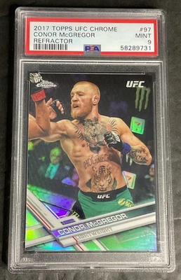 2017 Topps UFC Chrome #97 Conor McGregor Refractor PSA 9 - Image 1 of 2