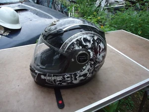 Scorpion Skull Bucket Exo 400 Motorcycle Helmet XL SNELL RATING SKULLS - Picture 1 of 7