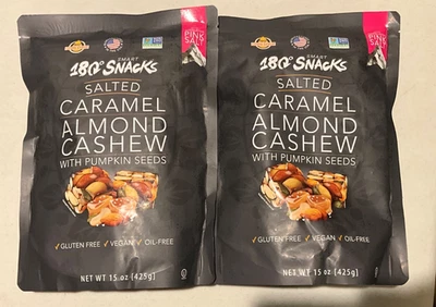 2Pk Healthy Snack Mix Salted Caramel Almond Cashew Delicious Bite Sized Clusters - Image 1 of 3