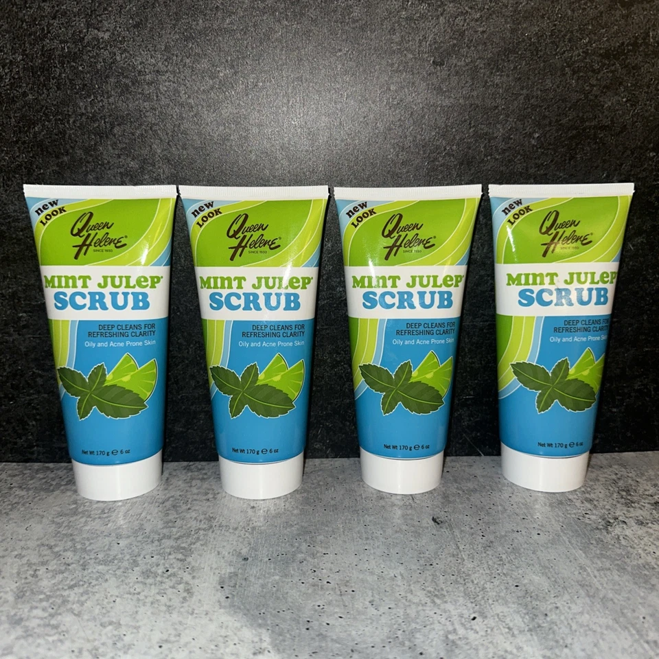 4 Lot Queen Helene Mint Julep Scrub Deep Cleans For Replenishing Skin 6 oz - Image 1 of 1