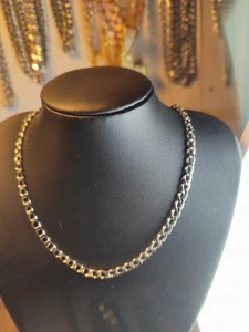 Herren Halskette Panzer Kette Schwer elegant Edelstahl in Silber sehr auffällig - Picture 1 of 3