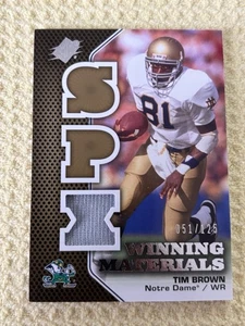 2010 SPx Winning Materials Patch /125 Tim Brown #WMP-TB Patch Jersey GAME WORN - Picture 1 of 2