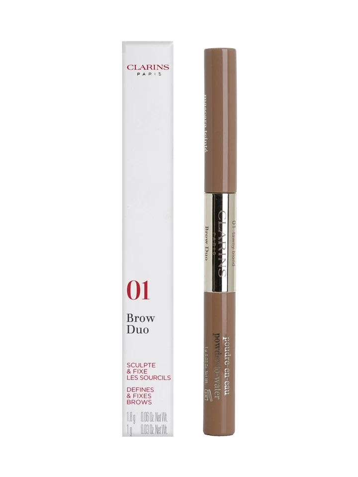 Clarins Brow DUO define y arregla 01 rubio leonado todo tipo de piel 0,03 OZ Foto 1 de 1