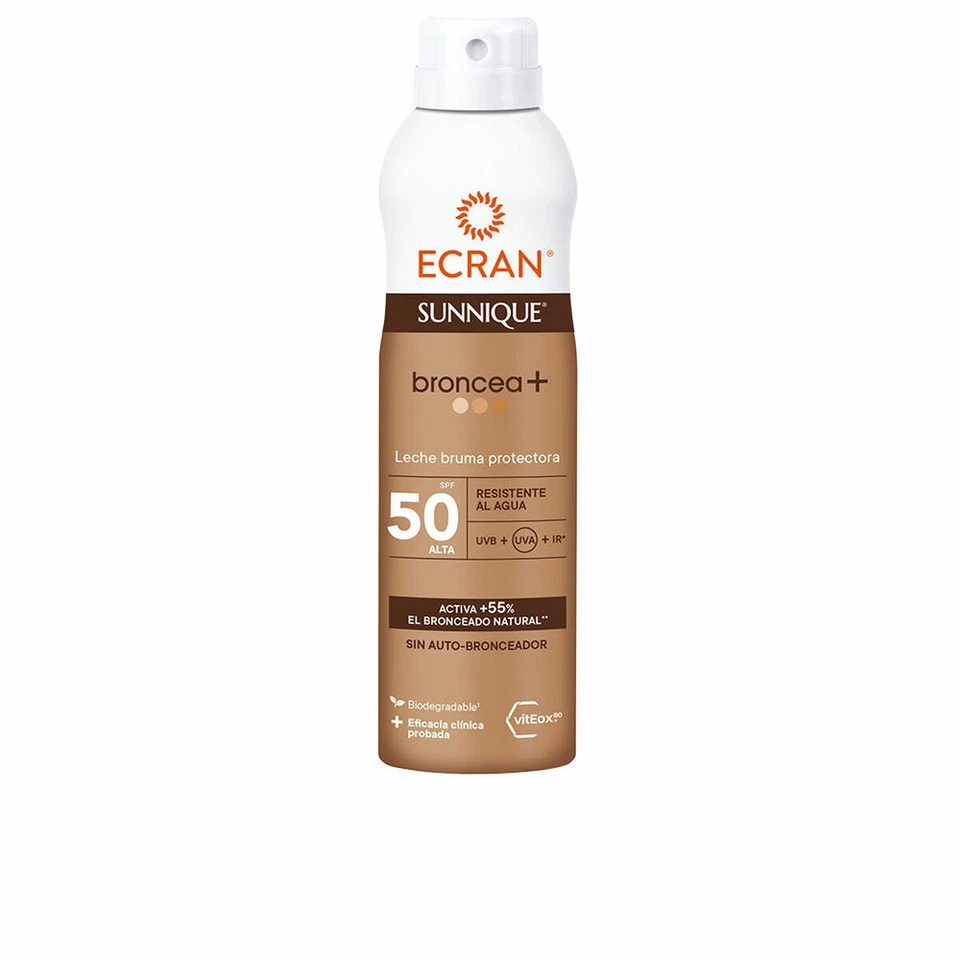 Brume Solaire Protectrice Ecran Sunnique Broncea+ Spf 50 250 ml Lait solaire - Photo 1/1